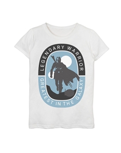 Футболка «Легендарный воин Мандалорца» для девочек 7–16 лет «Звездные войны», белый Star wars