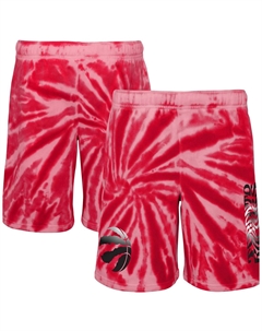 Молодежные красные шорты Toronto Raptors Santa Monica с принтом тай-дай Outerstuff