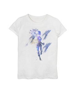 Футболка с акварельным плакатом и силуэтом «Капитан Марвел» для девочек 7–16 лет Marvel