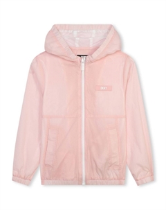 Куртка с капюшоном и логотипом, розовый Dkny