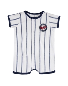 Белый/темно-синий джемпер для новорожденных Minnesota Twins Power Hitter с короткими рукавами Outerstuff