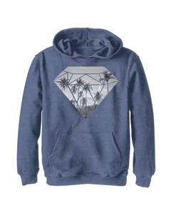 Толстовка с капюшоном и уличным пуловером с рисунком Diamond Palm Tree Sunset для мальчиков 8–20 лет Licensed character