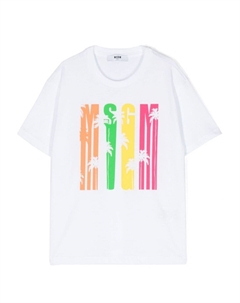 Футболка с логотипом, белый Msgm kids