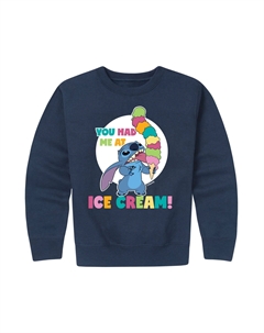 Флисовый пуловер с рисунком мороженого 's Lilo & Stitch для мальчиков 8–20 лет, синий Disney
