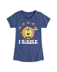 Футболка «Губка Боб I Sizzle» для девочек 7–16 лет, синий Licensed character