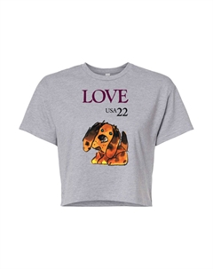 Укороченная футболка USPS Puppy "Love 22" для юниоров, серый Licensed character