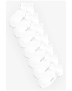 7 пар носков с высоким содержанием хлопка, белый Next