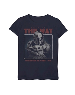 Футболка с рисунком «Звездные войны: Мандалорец» для девочек 7–16 лет. Ребенок, куда бы он ни пошел, я иду Star wars