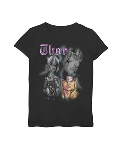 Футболка с плакатом и графическим изображением Thor Homage для девочек 7–16 лет Marvel