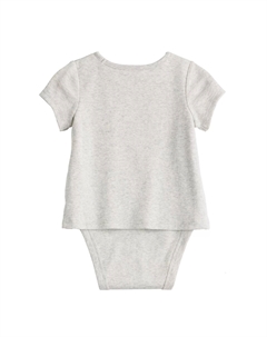 Комбинезон-футболка с адаптивным доступом к животу и короткими рукавами для девочек и малышей, синий Jumping beans