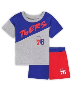 Комплект из футболки и шорт для малышей Royal/серый Philadelphia 76ers Super Star Outerstuff