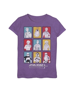 Футболка с графическим рисунком персонажей «Звездных войн» для девочек 7–16 лет в стиле поп-арт Star wars