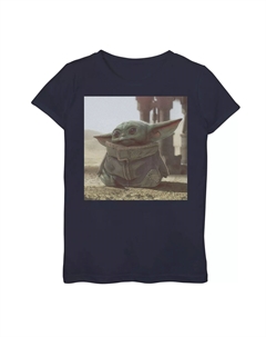 Футболка с рисунком для девочек 7–16 лет, «Звездные войны», «Мандалорец, ребенок, он же Бэби Йода», синий Star wars