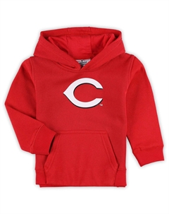 Красный флисовый пуловер с капюшоном с логотипом Cincinnati Reds Team Primary для малышей Outerstuff