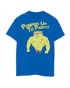 Мальчики 8–20 лет накачивают квадратные штаны Губкой Боба в футболку для вечеринки Licensed character