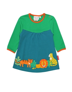 Платье mit Raubkatzen Applikation, зеленый Toby tiger