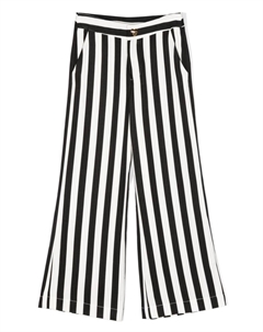 Расклешенные брюки в полоску, белый Moschino kids