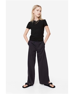 Топ из хлопка и джерси в рубчик H&m