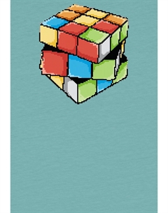 Футболка с принтом PIXEL ZAUBERWÜRFEL, цвет teal monstera Watapparel