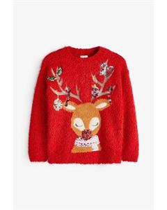 Рождественский свитер с оленями, красный Next