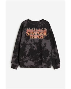 Свитшот Stranger Things Oversized, темно-серый H&m