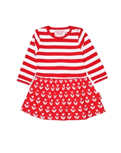 Платье mit Tulpen und Streifen Print, красный Toby tiger