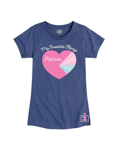 Футболка Case IH с графикой «Любимые вещи» для девочек 7–16 лет, синий Licensed character