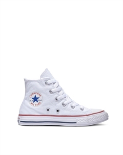 Детские повседневные кроссовки Chuck Taylor All Star High Canvas из ткани, белый Converse