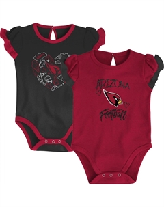 Комплект боди из двух частей для новорожденных и младенцев Cardinal/Black Arizona Cardinals Too Much Love Outerstuff