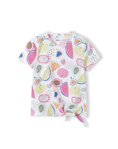 Футболка с принтом TIE FRONT, цвет white Minoti