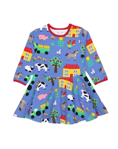 Платье Skater mit Bauernhof Print, синий Toby tiger