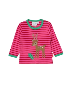 Футболка Langarm mit Rehkitz Applikation, розовый Toby tiger