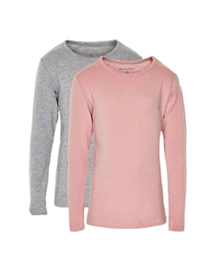 Футболка с длинным рукавом Basic 35 2 Pack, розовый Minymo®