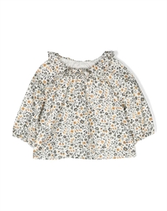 Блузка с цветочным принтом, белый Teddy & minou