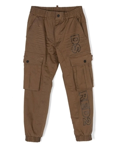 Брюки карго с логотипом, коричневый Dsquared2