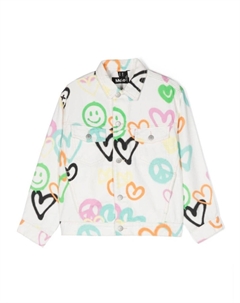 Джинсовая куртка Hedly с принтом граффити, белый Molo