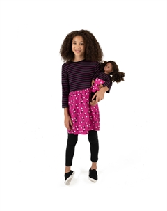 Платье-юбка для девочек и подходящее кукольное платье, цвет Flower Leveret