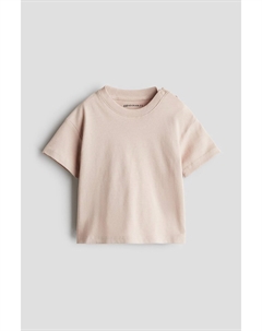 Хлопковая футболка оверсайз, розовый H&m