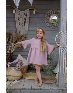 Хлопковое платье для новорожденных, розовый Jamiks