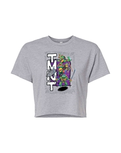 Укороченная футболка с рисунком Teenage Mutant Ninja Turtles Mutant Mayhem для юниоров, серый Licensed character
