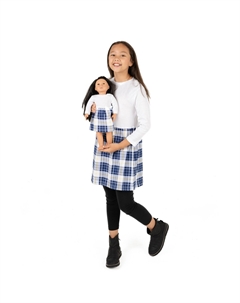 Платье-юбка для девочек и подходящее кукольное платье, белый Leveret