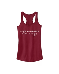 Майка для юниоров с надписью «Love Yourself Like Crazy» Unbranded