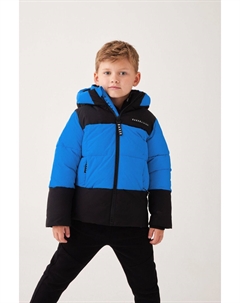 Утепленное пальто с цветными блоками, устойчивое к воздействию дождя, синий Baker by ted baker