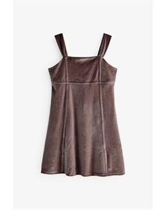 Бархатное платье на бретелях, коричневый Abercrombie & fitch