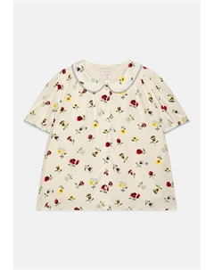 Блуза на пуговицах Floral, кремовый Gap