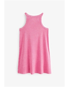 Платье-свитер Racer Regular Fit, розовая кислотная стирка Next