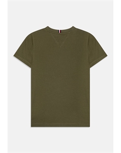 Футболка с принтом Essential Tee Unisex, практичный оливковый Tommy hilfiger