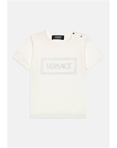 Футболка с принтом Logo Mattonella Unisex, белый/серебристый Versace