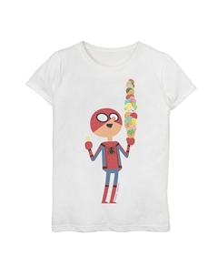 Футболка с изображением конуса мороженого для девочек 7–16 лет «Человек-паук вдали от дома» Marvel