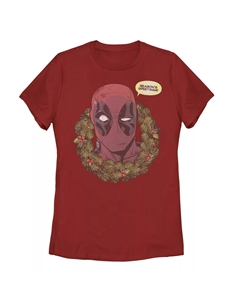 Футболка с изображением венка Marvel's Deadpool «Season's Greetings» для юниоров Licensed character